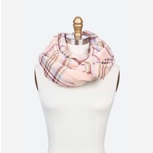 LuLu Pink Plaid Infinity Scarf.